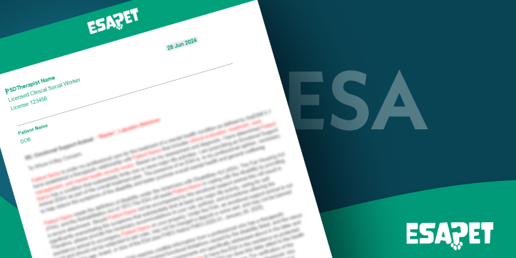 ESA Letter Example for Therapists